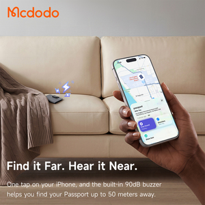 Porta Passaporto Mcdodo 418 con Localizzatore Compatibile con l'App Find My, Portata 50m, Modalità Anti-Smarrimento, <span class=keywords><strong>3</strong></span> Slot per Carte, Portafoglio da Viaggio in Pelle - Product Image 5