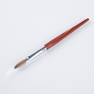 Pinceau à ongles en acrylique Kolinsky avec manche en bois rouge, poils purs de style Kolinsky, pour extension d'ongles en acrylique en salon - Product Image 4
