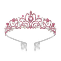 Vente en gros cristal diamant mariée mariage chignon cheveux diadème anniversaire coiffure accessoires cheveux danse couronne spectacle Auto performance hea