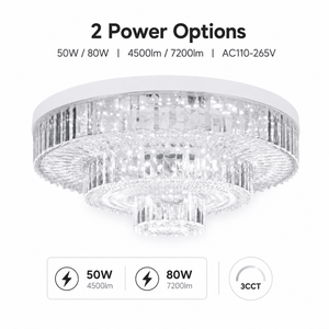 Lustres KEOU 50W 80W, luminaires suspendus modernes de luxe pliables en polycarbonate pour salon et chambre à coucher - Product Image 3