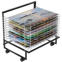 Espositore per Carta da Scrapbooking in Metallo, Scaffale per Asciugatura e Presentazione di Carta da Parati