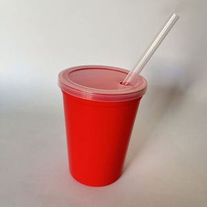 Gobelets carrés en plastique PP de 12 oz avec couvercle et paille, pour fêtes, mariages, souvenirs, logo personnalisé disponible - Product Image 4