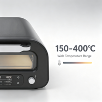 Four à pizza tout-en-un en acier inoxydable sans fumée de 1800 W pour intérieur, 12 pouces, 750 ℉   Appareil électroménager électrique avec 6 styles prédéfinis