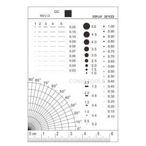 Jauge de précision pour la mesure de la largeur des fissures, jauge d'épaisseur de film transparent, règle de comparaison - Product Image 4
