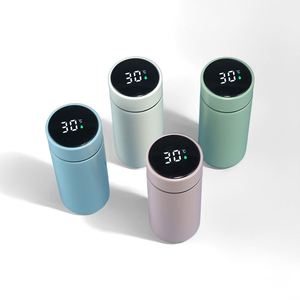 Promotional <b>Drinkware</b> Cup Smart Thermometer Water Cup 304 Stainless Steel Temperature Display Business Gift Straight Cup - Product Image 1
