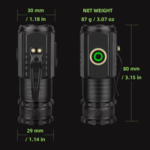 STARYNITE Torcia LED Professionale ad Alta Potenza 1300LM, Ricaricabile USB-C, Luce Tascabile 18350 con Magnete per Lavoro - Product Image 2