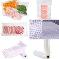 Sacs sous vide transparents gaufrés sur mesure, sacs sous vide en nylon plastique, rouleaux pour le stockage des aliments sous vide et la cuisson sous vide
