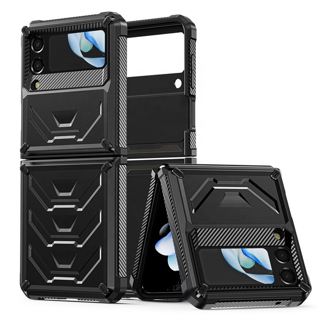 Rugged Armor Hard Defender Cover Phone Cases for Samsung Galaxy Z Flip 4 & 3 5G Moto Razr 2022 Full-Body Dual Layer Rugged Case