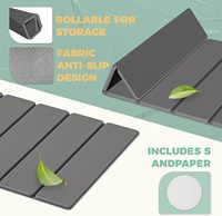 CF personnalisé séchage rapide Super absorbant antidérapant douche salle de bain tapis de sol pliable diatomite pierre tapis de bain antidérapant