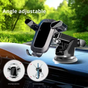 Support de téléphone universel anti-vibration pour grille d'aération de voiture, <span class=keywords><strong>crochet</strong></span> en spirale ABS <span class=keywords><strong>avec</strong></span> ventouse à gravité, compatible <span class=keywords><strong>avec</strong></span> les iPhones 15 Pro Max - Product Image 4