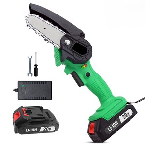 Mini tronçonneuse sans fil 20V, qualité DIY, chaîne et guide-chaîne de 4 pouces pour la coupe du bois, mini tronçonneuse sans fil CS-100 - Product Image 1