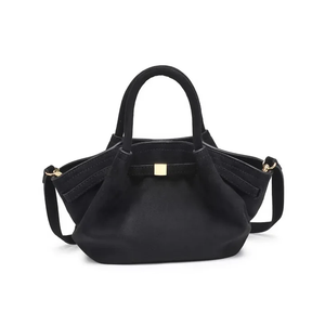Custom Luxury Women <b>Black</b> Leather PU Winter <b>Crossbody</b> <b>Bag</b> Flap Closure Adjustable Shoulder Strap Lightweight Travel Handbags - Product Image 1