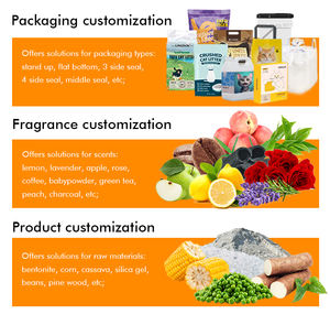 ทรายแมวเบนโทไนท์สูตรความหนาแน่นสูงพลังเป็นก้อนสูง24ชั่วโมงกำจัดกลิ่นสัตว์เลี้ยงหลายตัวใช้ในครัวเรือน - Product Image 4