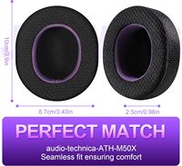 Bantalan Telinga Pengganti Jomwag untuk ATH M50X dengan Kulit Protein & Busa Memori Gel Pendingin yang Nyaman