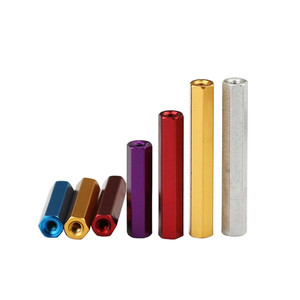 Tuerca hexagonal de aluminio anodizado, conector de acoplamiento de varilla larga, espaciador distanciador, colorido, M2 M2.5 M3 x 25mm - Product Image 5