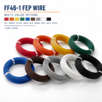 Fil FF46-1 toronné 600V FEP pour applications haute température, 12-26AWG, en cuivre sans oxygène étamé, pour boucle de masse électronique