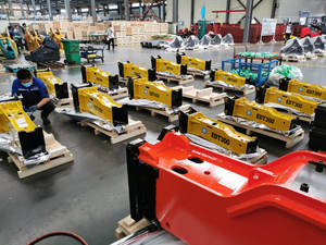 Hydraulische Hamer Met Hydraulische Breker EDT300-450 Hydraulische Hamer Van Het Doostype Voor Graaflaadtype En Zijstuurlader - Product Image 3