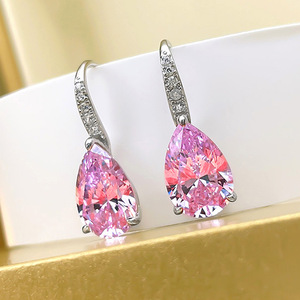 Orecchini a goccia a forma di pera per donna, eleganti gioielli pendenti - Product Image 3