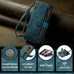 CaseMe Housse portefeuille à rabat en cuir pour <span class=keywords><strong>Samsung</strong></span> Z Fold 4 Galaxy A52 & A13 A53 Etui à livre magnétique Etui Phone Case Bag - Product Image 2