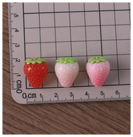 Lot de 20 mini-breloques 3D en résine, mignonnes, motif fruits fraises, pour bijoux, coques d'iPhone, cuisine, aliments, jouets en pâte à modeler pour enfants