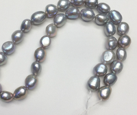 7-9mm Baroque Perle D'eau Douce À Travers Le Trou Perlé Diy Collier Bracelet Bijoux Matières Premières