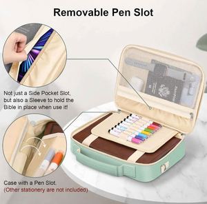 Échantillon Gratuit - Étui de Transport Grande Capacité Tendance pour Livres, Bible, avec Compartiments pour Stylos et Poche Zippée - Personnalisable pour Femme - Product Image 3