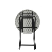 Table et chaises de bar portables en HDPE de 80 cm de diamètre et 110 cm de hauteur, chaise haute commerciale pour table de bar