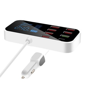 Cargadores de teléfono móvil USB de 8 puertos, 12-24V con pantalla LED, estación de carga para coche, adaptador Hub <span class=keywords><strong>Universal</strong></span> para tableta de teléfono móvil - Product Image 1