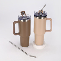 Vaso de Viaje de 40 oz con Aislamiento Nuevo, Interior de Plástico y Exterior de Acero Inoxidable, Botella Térmica Personalizada con Tapa