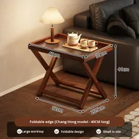 Table pliante moderne simple et mini, table d'appoint pour canapé, table basse pour salon, étagère de rangement, table d'angle créative pour balcon