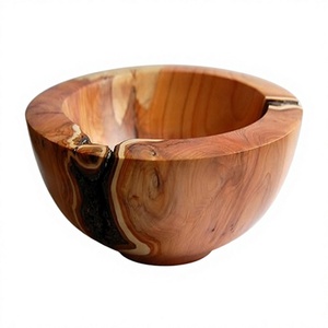 Bol à nourriture en bois au design attrayant avec un plateau de qualité exclusive, bol à chocolats, bol à salade, bol à fruits - Product Image 6