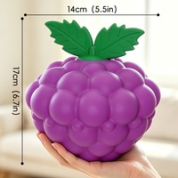 Jouet à presser géant en TPR, best-seller, en forme d'ananas, de raisins, de pêches et autres fruits réalistes, à récupération lente, anti-stress, emballage en boîte