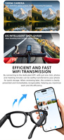Lunettes Intelligentes M02X Pro Max AI avec Caméra 13MP, Enregistrement Vidéo 4K, Traduction IA en Temps Réel, Étui de Recharge en Cuir pour Hommes et Femmes