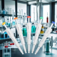 Mini micropipette à volume fixe, micropipette en plastique avec différentes couleurs