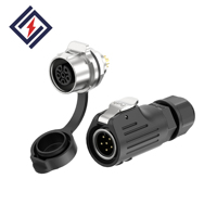Connecteur étanche industriel IP67 2-8 broches à sertir, type à souder, pour la transmission de signaux audio, vidéo et de données - Vente flash