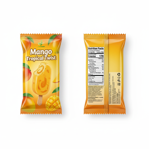 Sachet Aluminium Personnalisé Soudure Dos pour Glace à l'Eau et Sucettes Glacées - Product Image 2