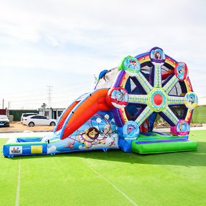 Alquiler de Castillo Inflable con Tobogán para Fiesta de Spider-Man, Diversión al Aire Libre para Niños Pequeños, Material de PVC, Fácil de Instalar - Product Image 1