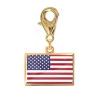 Pendentif Breloque Drapeau National Personnalisé en Acier Inoxydable avec Fermoir Mousqueton pour Bracelet et Collier – Vente en Gros