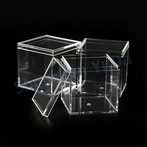 Acrylic Bánh hộp Acrylic Cube hộp với nắp Acrylic Kẹo hộp hiển thị Mini kẹo bin - Product Image 2