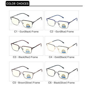 Nouvelle monture de lunettes minimaliste en métal, rectangulaire, à monture intégrale, anti-lumière bleue, modèle 5124, unisexe, adulte - Product Image 2