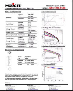 INR21700 P50B 3.6V 6000mAh 5000mAh 60A Yüksek Güçlü Düşük İç Dirençli Li-ion Pil Hücresi - Product Image 6