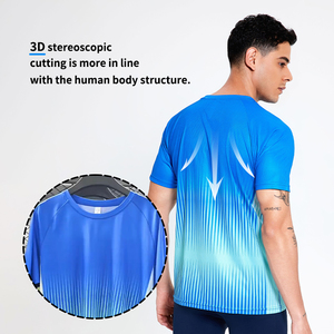 Camisetas <span class=keywords><strong>de</strong></span> Manga Corta para Correr para Hombre, Secado Rápido, Transpirables, para Maratón, Impresión Digital Personalizada, Ultraligeras <span class=keywords><strong>de</strong></span> 90g - Product Image 3