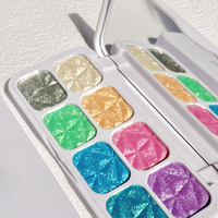 8 couleurs visage corps joue cosmétiques logo personnalisé miroitant surligneur palette de maquillage pressé marque privée surligneur poudre