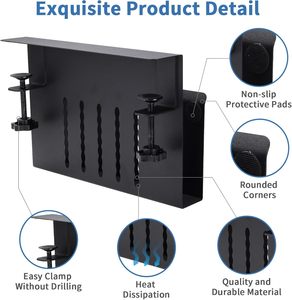 Văn Phòng Bàn Bên Lưu Trữ Giá Không Có Khoan Máy Tính Xách Tay Chủ Dễ Dàng Lắp Ráp Dưới Bàn Lưu Trữ Treo Tổ Chức - Product Image 2