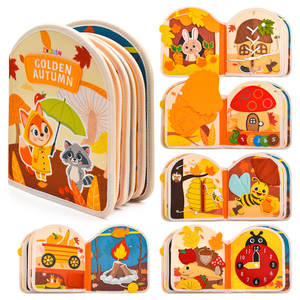 Libro Sensorial Montessori <span class=keywords><strong>de</strong></span> Fieltro con Diseño Personalizado OEM, Libro <span class=keywords><strong>de</strong></span> Actividades con Cierre <span class=keywords><strong>de</strong></span> Cremallera y Botones para el Aprendizaje <span class=keywords><strong>de</strong></span> Habilidades Básicas para Niños Pequeños - Product Image 3