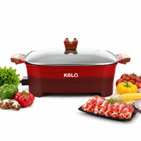 Ustensiles de cuisine de haute qualité, marmite électrique, batterie de cuisine en aluminium, antiadhésif, vente en gros, fondue chinoise
