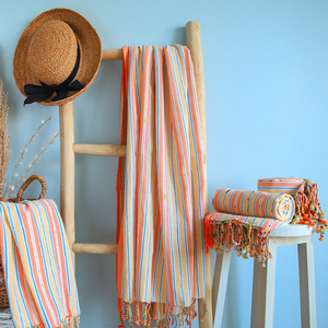 Luxury Turkish 100% Cotton Peshtemal Striped Fouta Eco-Friendly Quick Dry Sand-Free <b>Beach</b> Spa <b>Towel</b> Custom Wholesale Logo Option - Product Image 2