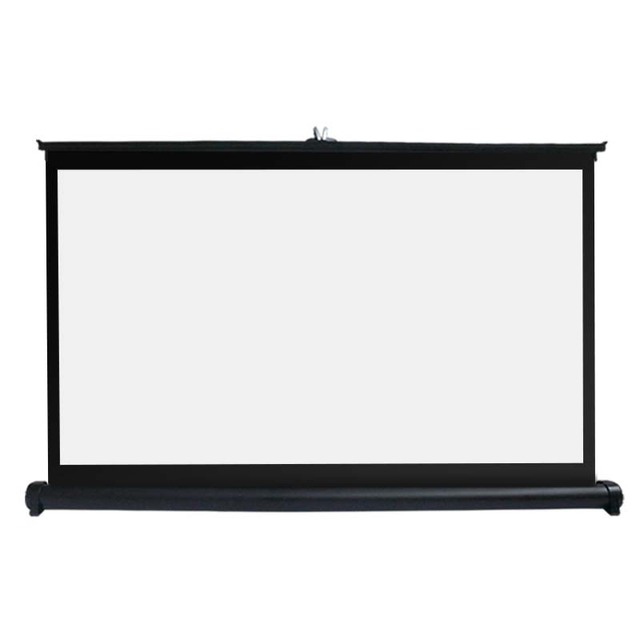 50 Inch 16:9 4K HD Foldable White Manual Floor Rising Projector Screen Portable Projector Screen for Home Theater Outdoor Indoor