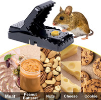 Trampas para ratones de plástico reutilizables, trampa rápida de alta sensibilidad para ratas, atrapador de ratones seguro y eficaz para interiores, exteriores, hogar y jardín