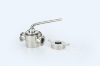 Oferta Popular: Válvula Sanitaria Manual de Acero Inoxidable SS304 SMS de 2 pulgadas (TC64MM) con Conexión de Férula de 4 Vías Forjada y Silicona